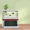 thumbnail image 4 of Fish Tank Aquarium With Bottom Compartments, Small Ecological Betta Tank, Desktop Mini Fish Tank, Acrylic Transparent Aquarium, Ultra Quiet Desktop Decoration For Office, 4 of 9