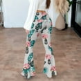 thumbnail image 4 of Owordtank Women's High Waisted Bootcut Yoga Pants with 70s Flare - Retro Boho Bell Bottoms in Vintage Prints for Hippie & Festival Wear, 4 of 8