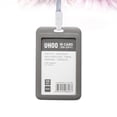 thumbnail image 4 of 3Pcs Couverture de Travail Porte-Informations d'Identification Sac de Bus Couverture de Badge d'Employé (Couverture Gris Foncé + Sangle de Suspension), 4 of 9