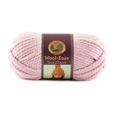 UPC: 0023032641034 | Lion Brand Yarn Wool-Ease Thick and Quick Blossom Classic Super Bulky Acrylic Wool Pink Yarn