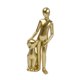 thumbnail image 4 of Figura decorativa de hombre con perro, 5,5 x 4 x 16,5 cm. Un regalo entrañable y un accesorio adorable. Dorado, 4 of 9