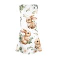 thumbnail image 6 of Minjewel Women's Casual Easter Dress, Loose Fit V-Neck Sleeveless Floral Print Sundress with Pockets, Summer Church Dress, Spring Event, Outdoor Party Wear,White L, 6 of 6