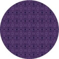 thumbnail image 1 of Ahgly Company Indoor Round Patterned Purple Violet Purple Area Rugs, 3' Round, 1 of 6