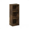 thumbnail image 2 of Furinno Pasir 3-Tier No Tool Assembly Open Shelf Bookcase in Amber Pine, 2 of 7