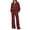 Claret, variant on JYLFC Womens 2 Piece Outfits Set Jogger and Hoodie Sweatsuit Sets Oversized Half Zip Sweatshirt Sweatpants with Pockets Dark Gray XL