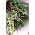 thumbnail image 3 of 24" Faux Mixed PIne, Cedar, Juniper, Cypress and Pinecone Wreath - Christmas Holiday Winter Front Door Hanger, 3 of 6