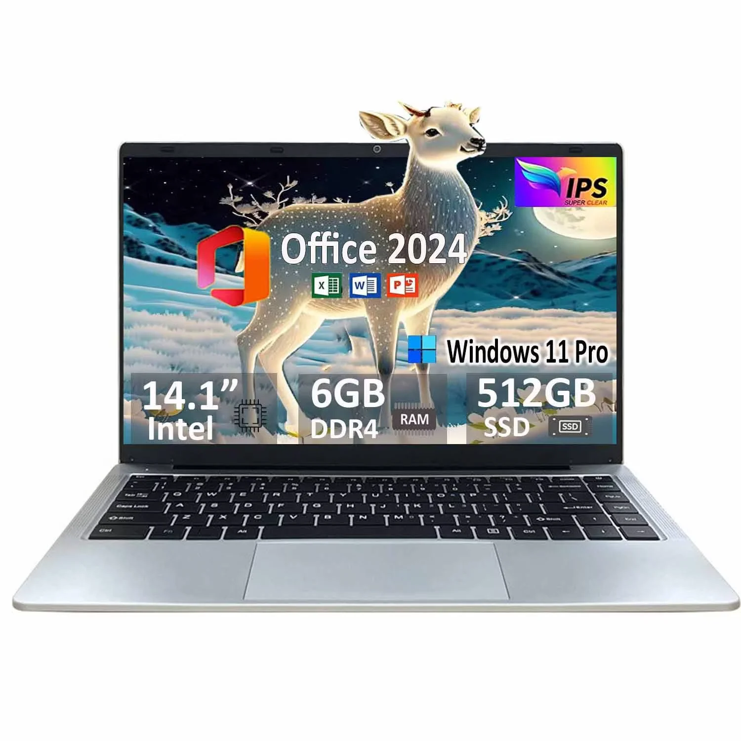 Coolby 15.6 inch Laptop, Windows 11 Pro, 12GB/256GB SSD