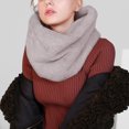 thumbnail image 2 of Penkiiy Neck Gaiters for Women Women's And Winter Warm Scarf Solid Color Faux Cashmere Scarf Pullover Gray Gaiters, 2 of 3