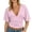 Pink, variant on Women's Summer Casual Deep V Neck T Shirt Oversized Short Sleeve Loose Fit Tee Tops