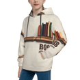 thumbnail image 2 of Kdxio Books Key To Knowledge Pattern Boys Athletic Unisex Boys Girls Hoodie with Pocket Sweatshirts-Small, 2 of 6