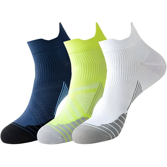 TELOLY 3Pairs Mens Ankle Socks9-13Mens Ankle Socks Size 9-11 Men's Socks ,Colormixing1