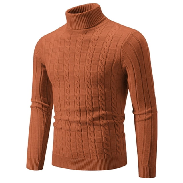 zbxnLI Mens Turtleneck Sweaters Cable Knit Long Sleeve Warm Tops Pullover Sweaters Fall Winter Clothes