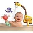 thumbnail image 1 of Juguete de baño para bebé, cabezal de ducha, jirafa y 3 animales, juguetes flotantes, bomba de agua para bañera, niños de 1, 2, 3 y 4 años, 1 of 5