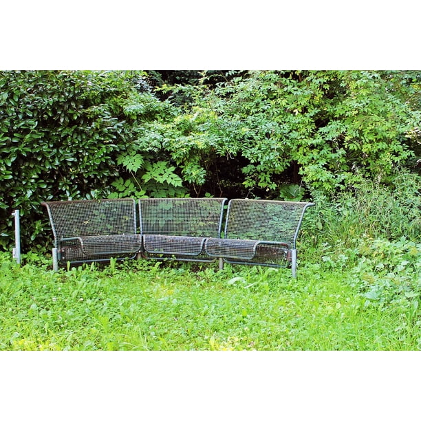 Metal Bench Bench Seat Steel Grid Bank Metal 24 Inch By 36 Inch Laminated Poster With Bright Colors And Vivid Imagery Fits Perfectly In Many Attractive Frames Walmart Com Walmart Com