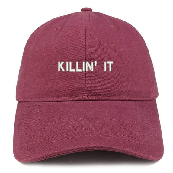 Trendy Apparel Shop Killin' It Embroidered Soft Cotton Dad Hat - Royal