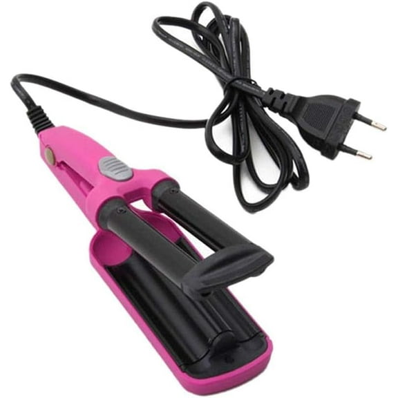 RKXQT Mini Ceramic Hair Curlers Iron Wand 3 Barrels Iron Iron Flat Ceramic Hair Tools Professional Crimping Pliers Hair Curler