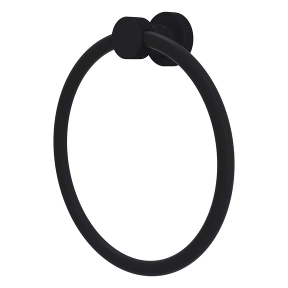 Allied Brass - Foxtrot Collection Towel Ring in Matte Black