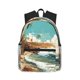 thumbnail image 1 of Fotbe Coastal Palm Beach Mochila Ligera Casual para Laptop para Hombres y Mujeres, Mochila Impermeable de Uso Diario, Mochila para Universidad, 1 of 6