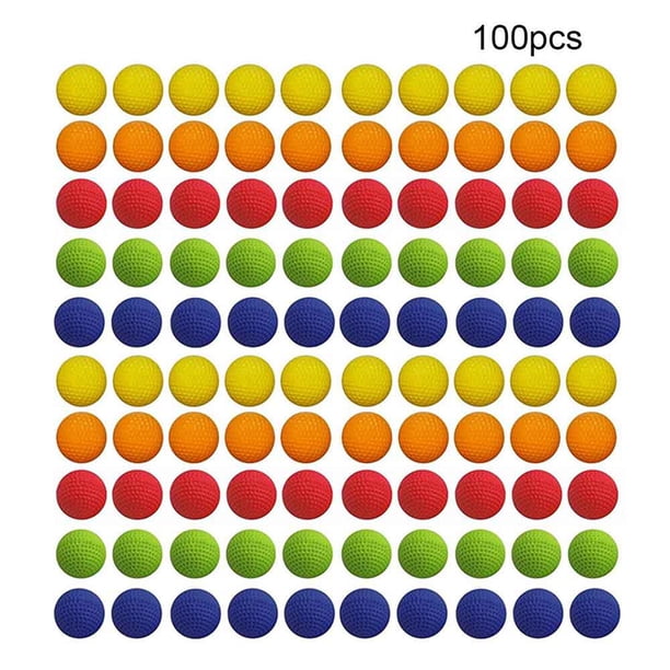 Recharge De 100 Balles En Mousse EVA Ultra-souples – Compatible Pistolets, Jeux De Tir, Activités Manuelles Et Cibles (bleu, 2,2 Cm)