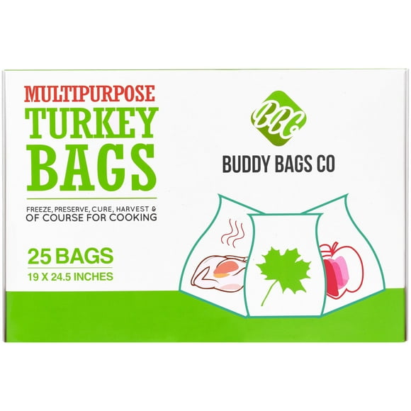 Oven Bags Buddy Bags Co, pavo multiusos, paquete de 25