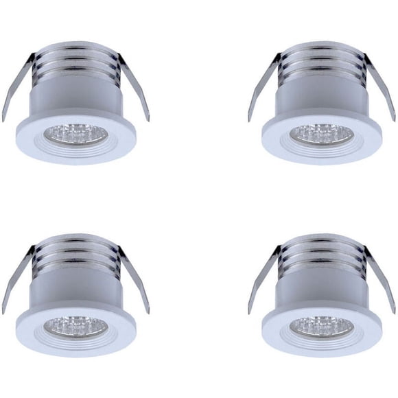 Projecteurs Encastrés Mini LED Polyvalents, Lumières LED COB en Aluminium pour Dissipation Thermique Efficace et Solutions d'Éclairage Personnalisables (4 Pcs)