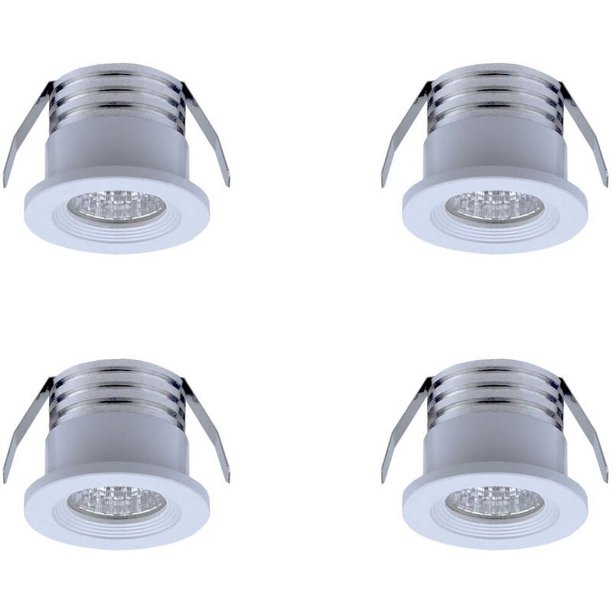 Elegante foco LED empotrado, mini focos LED de alto brillo para diversas ocasiones, incluida la decoración del hogar, la decoración de tiendas y grandes centros comerciales (4 piezas)