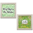 thumbnail image 1 of Gango Home Decor Modern Hello & New Adventure by Amy Frazer (Ready to Hang); Two 12x12in Distressed Framed Prints, 1 of 5
