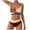 Brown, variant on Women's Bikini Sets Two Piece Swimsuit High Waisted V Neck Twist Front Adjustable Spaghetti Straps Bathing Suit (Hot Pink, XXL)