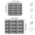 thumbnail image 3 of Black and White Dish Drying Mat Microfiber Kitchen Mats Large Counter Absorbent Dish Pad Drainer Rack 18"x24", 3 of 7