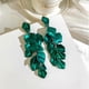 thumbnail image 1 of Pendientes colgantes de aro shaofei pétalos de hojas tropicales coloridos modernos verde 69507, 1 of 5