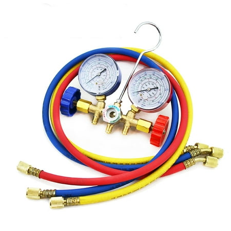 XtremepowerUS Premium A/C Air Conditioning AC Refrigerant Diagnostic Manifold Gauge Hose