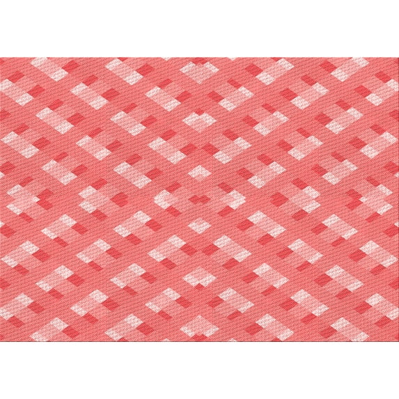 Ahgly Company Indoor Rectangle Patterned Light Coral Pink Area Rugs, 6' x 9'