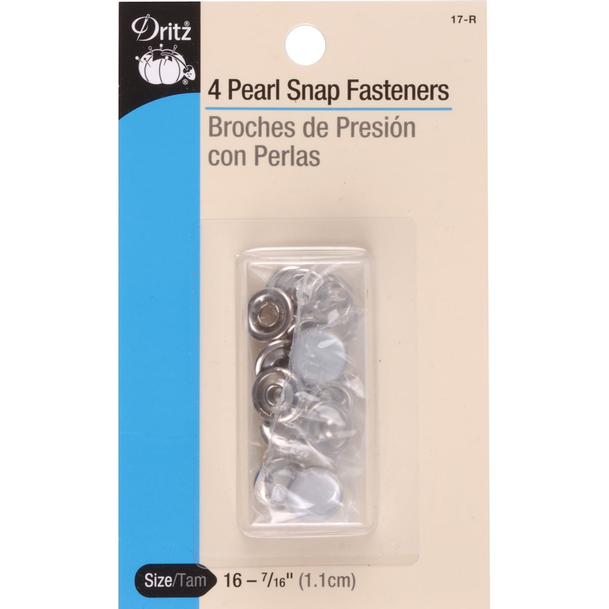 Pearl Snaps 7/16" 4/PkgPearl, Pk 6, Dritz