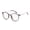 Brown, variant on Womens Fashion Blue Light Blocking Round Reading Glasses 1.0, Metal Black Lightweight Readers +1.00