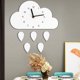 thumbnail image 2 of Reloj de guardería de estilo nórdico, reloj de gotas de agua con nube de madera, decoración colgante de pared, decoración de pared para niños, 2 of 5