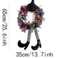 thumbnail image 3 of Halloween Wreath Long Legged Witch Wall Hanging Front Door Decorative Indoor Outdoor Decoration Pendants, 3 of 5