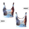 thumbnail image 5 of Lsque Red And White Bird Couple Printed Women'S Sports Bra, Compression, Moisture Wicking, High-Impact Sports Bra For Women,Supportive sports bra-XX-Large, 5 of 9