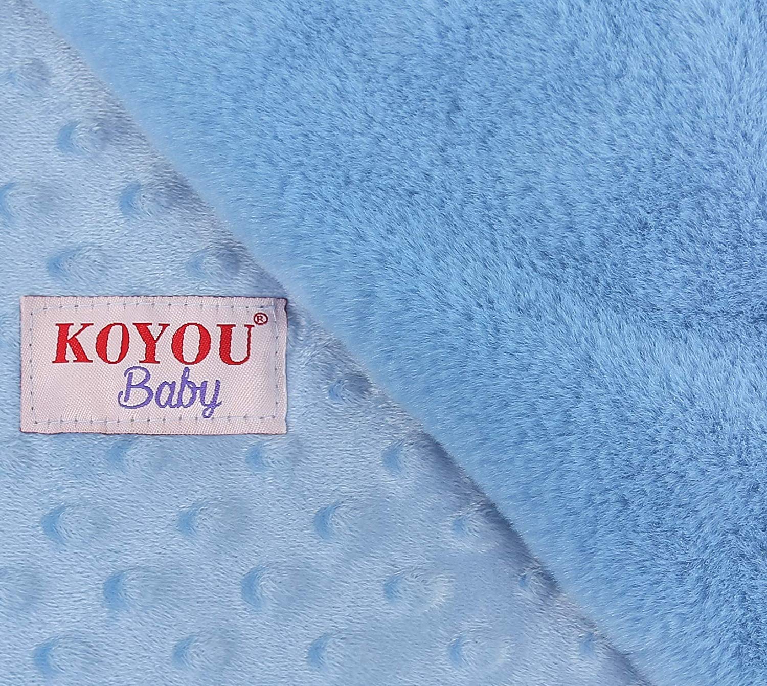 KOYOU BABY - Soft Plush Mink Baby Blanket with Dotted Backing and Silky Trim (30 X 35) - image 2 of 3