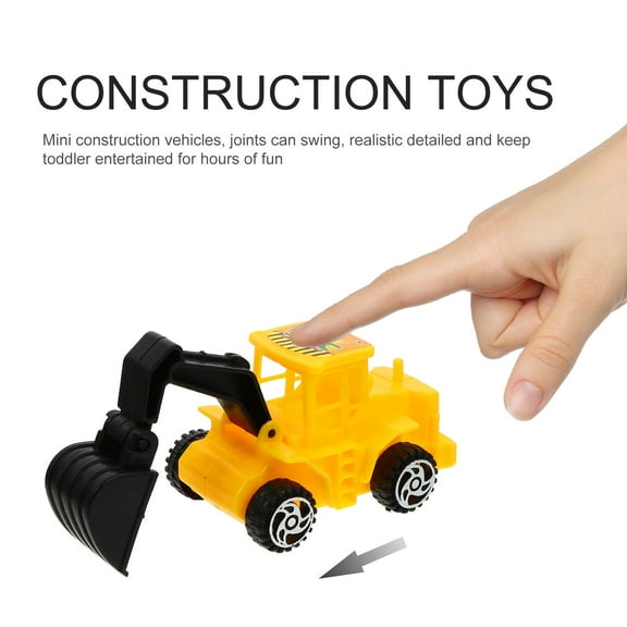 FESTFENDS Mini Construction Trucks 24Pcs Engineering Vehicle Toys Plastic for Childrens Birthday Cake Decor