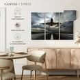 thumbnail image 4 of Elephant Stock Airplane Runway Storm Wall Art - Horizontal Multi Panel Canvas - Living Room Wall Decor - Transportation Multi Panel - Gray And Black Decor - 65" x 42", 4 of 4