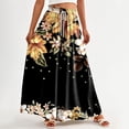 thumbnail image 3 of WTOBBY Women's Casual Flowy High Waisted Wide Leg Pants with Pockets Featuring Floral Print,Beach Trousers Perfect for Beach Activities, Poolside Lounging and Summer Waterfront Fun,Black M, 3 of 4