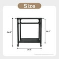 thumbnail image 5 of Jopath Bar Cart for The Home, Outdoor Rolling Kitchen Island with Stainless Steel Top with Four Hook Hangers Mobile Serving Cart for Patio, Yard,29.13''L x 21.65''W x 34.65''H, 5 of 9