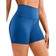thumbnail image 1 of Shorts CRZ YOGA Sensación Desnuda Cintura Alta 4" Azul Océano S, 1 of 4
