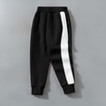 thumbnail image 6 of Nekdswn Boys Sweatpants 100% Cotton Fleece Lined Jogger Pants Kids Side Stripe Athletic Joggers Loose Casual Elastic Waist Sweats Pants, 6 of 8