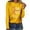 Yellow, variant on Lolmot Women's Heart Pink Ribbon Graphic Long Sleeve T-Shirts Breast Cancer Awareness Hoodless Sweatshirts Crewneck Pullover Tops