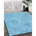 thumbnail image 3 of Ahgly Company Machine Washable Indoor Rectangle Transitional Blue Area Rugs, 6' x 9', 3 of 7