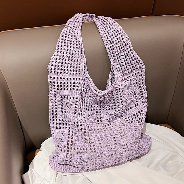 Bolsos Verano Bolsas Punto Su Tejido para Mujeres Bolso Hombro Crochet Gran Capacidad Liviana