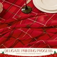 thumbnail image 2 of Romanstile Christmas Rectangle White Red Plaid Tablecloth - 60 x 84 inch - Checkered Water Stain Resistant Table Cover,Washable Polyester Table Cloths for Xmas Dinner/Party Decoration/Holiday, 2 of 7
