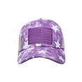 thumbnail image 2 of WITHMOONS Baseball Cap American Flag Mesh Trucker Ponytail Hat YZM0087 (Purple), 2 of 6
