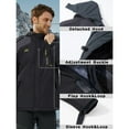 thumbnail image 3 of TACVASEN Men's Winter Ski Jackets Waterproof Fleece Mountain Jacket Windproof Warm Coat with Hooded Snowboard Insulated Jacket Parka Raincoat with Multi-Pockets Black Gray Size XS, 3 of 7